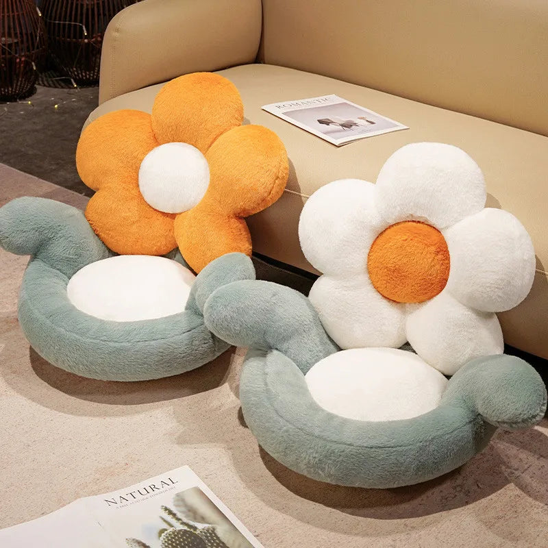 Creative Giant Five Petals Wrap Hip Plush Seat Cushion Cute Stuffed Flowers Sofa Pillow Plushie Toy Kawaii Room Deco Girls Gifts