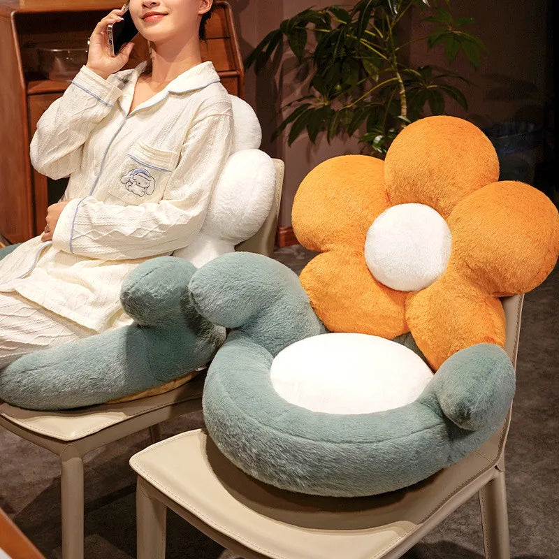 Creative Giant Five Petals Wrap Hip Plush Seat Cushion Cute Stuffed Flowers Sofa Pillow Plushie Toy Kawaii Room Deco Girls Gifts