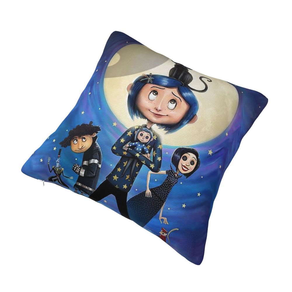 Coraline Horror Movie Cushion Cover