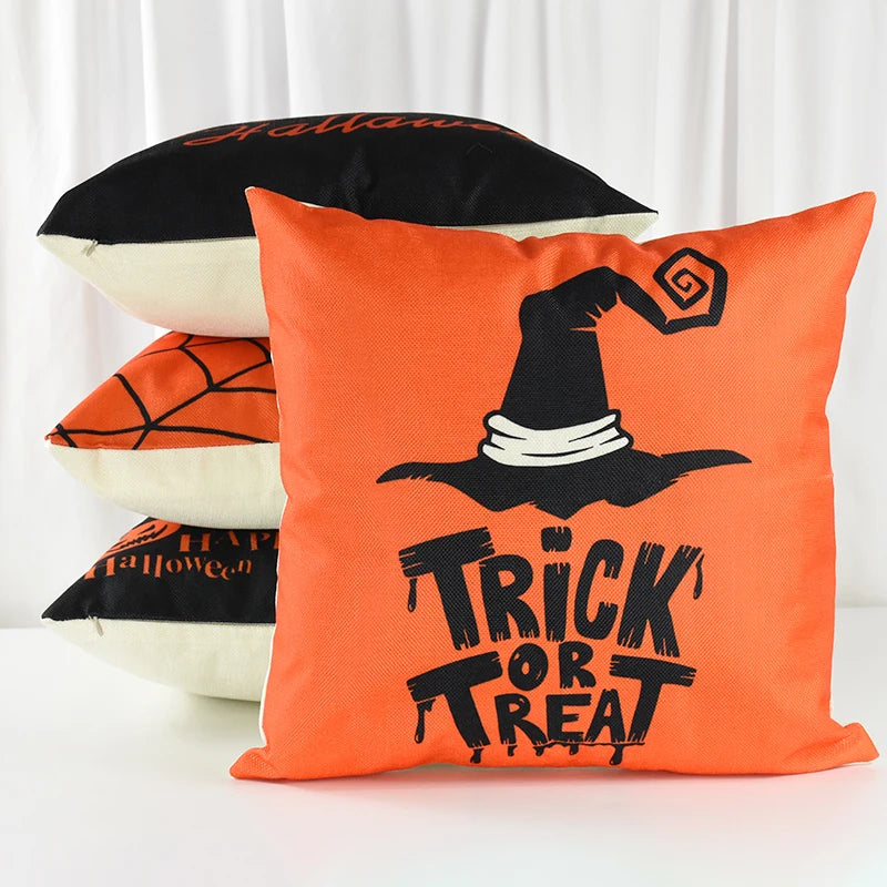 Halloween Pumpkin & Ghost Pillow Case