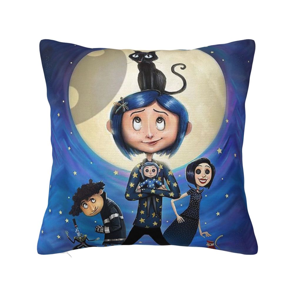 Coraline Horror Movie Cushion Cover