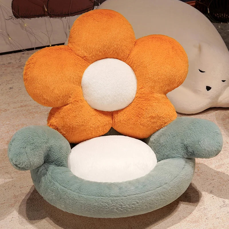 Creative Giant Five Petals Wrap Hip Plush Seat Cushion Cute Stuffed Flowers Sofa Pillow Plushie Toy Kawaii Room Deco Girls Gifts