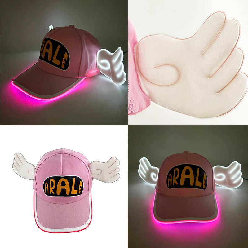 LED Light up Baseball Hat Flashing Glow Rave Party Cap Halloween trick or treat funny Pumpkin hat for man women cosplay costume