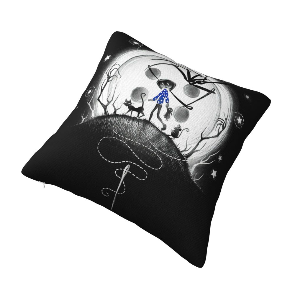 Coraline Horror Movie Cushion Cover