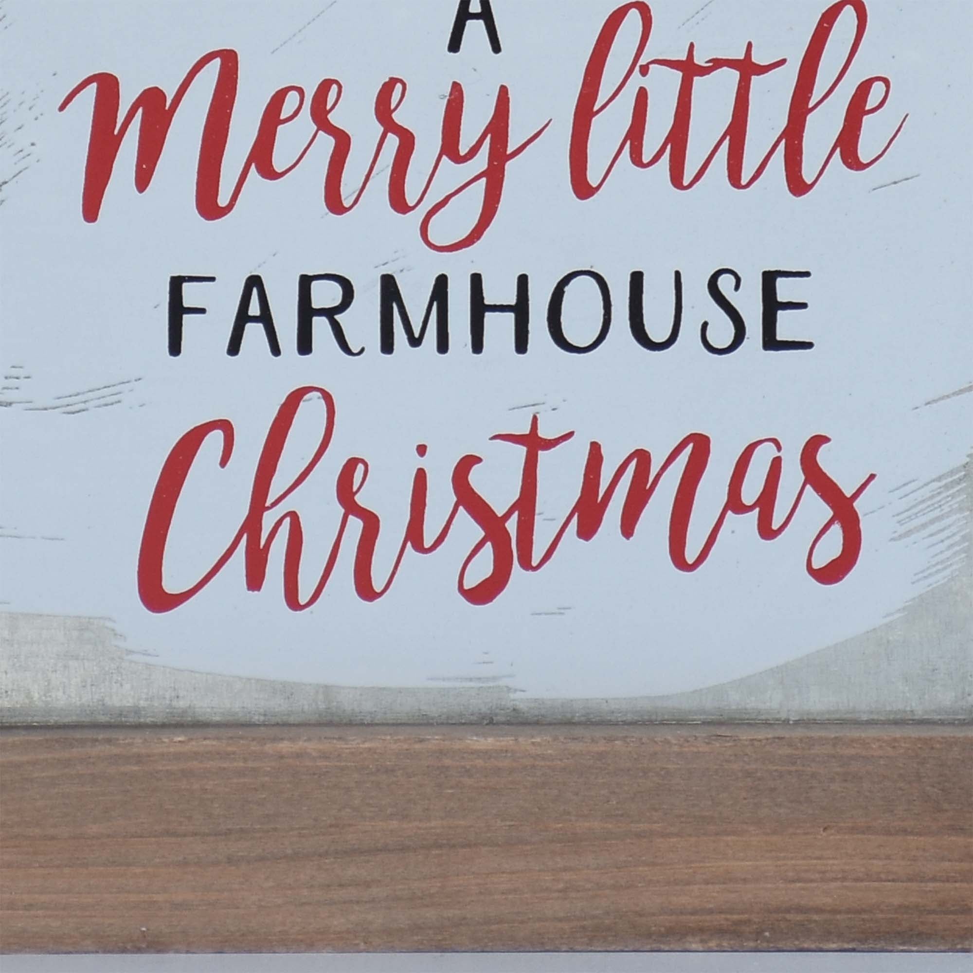 Wood and Metal Hanging Sign- A Merry Little Christmas