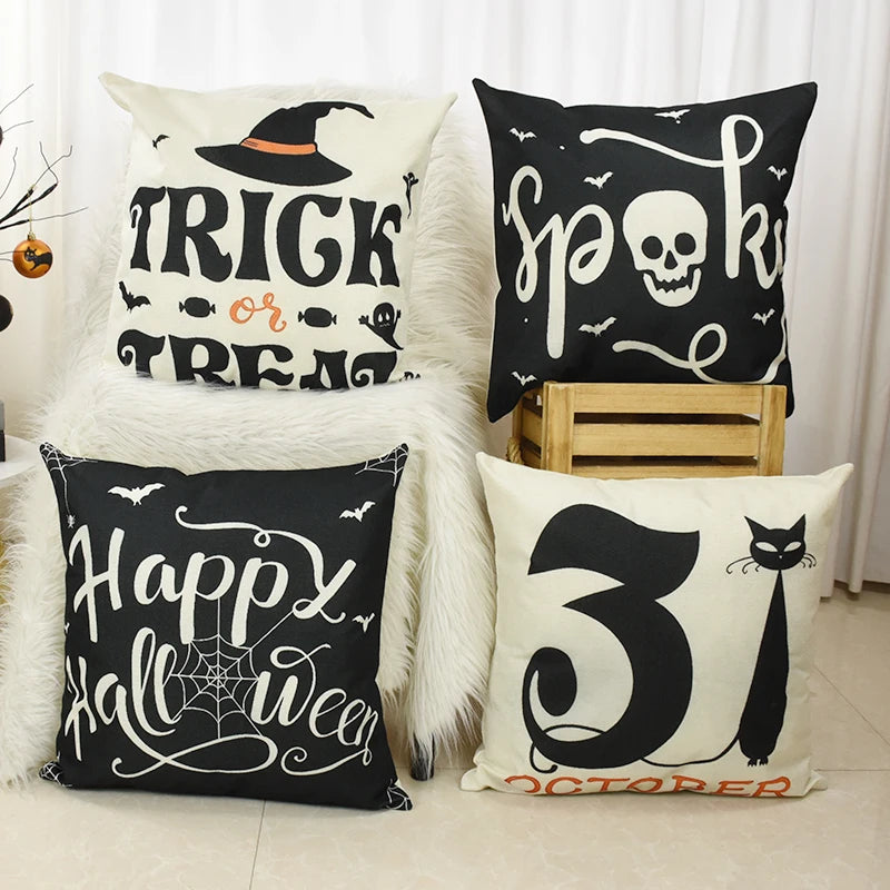 Halloween Linen Cushion Cover