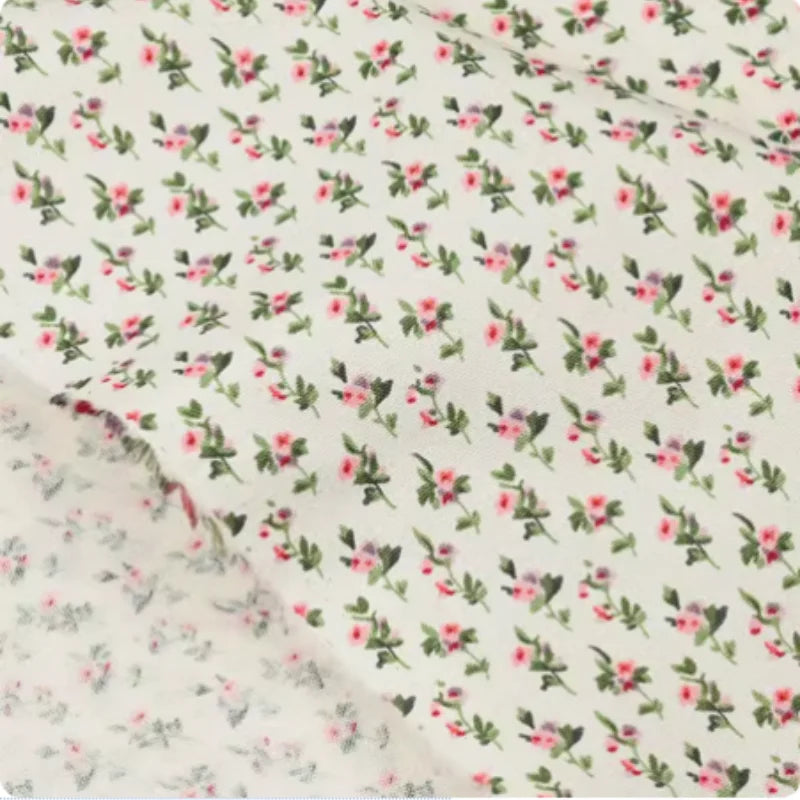 Rose Flower Print Fabric, 100% Cotton, Handmade DIY Bag, Pillow, Back Cushion, Sewing Tissue, CR-1939