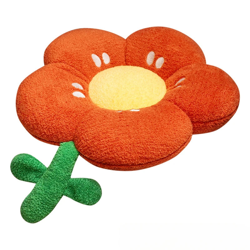 Stuffed Plants Plush Little Red Flower Pillow Sleeping Bed Cushion Doll Plush Toy Cute Tulip Flower Doll Brithday Gift for Kid