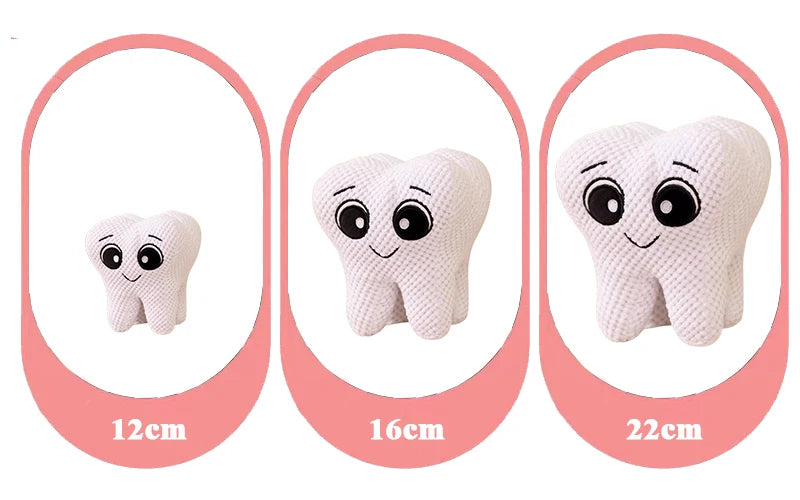 Cute imitation tooth plush toy cute white tooth plush soft pillow funny sofa cushion decoration children's gifts