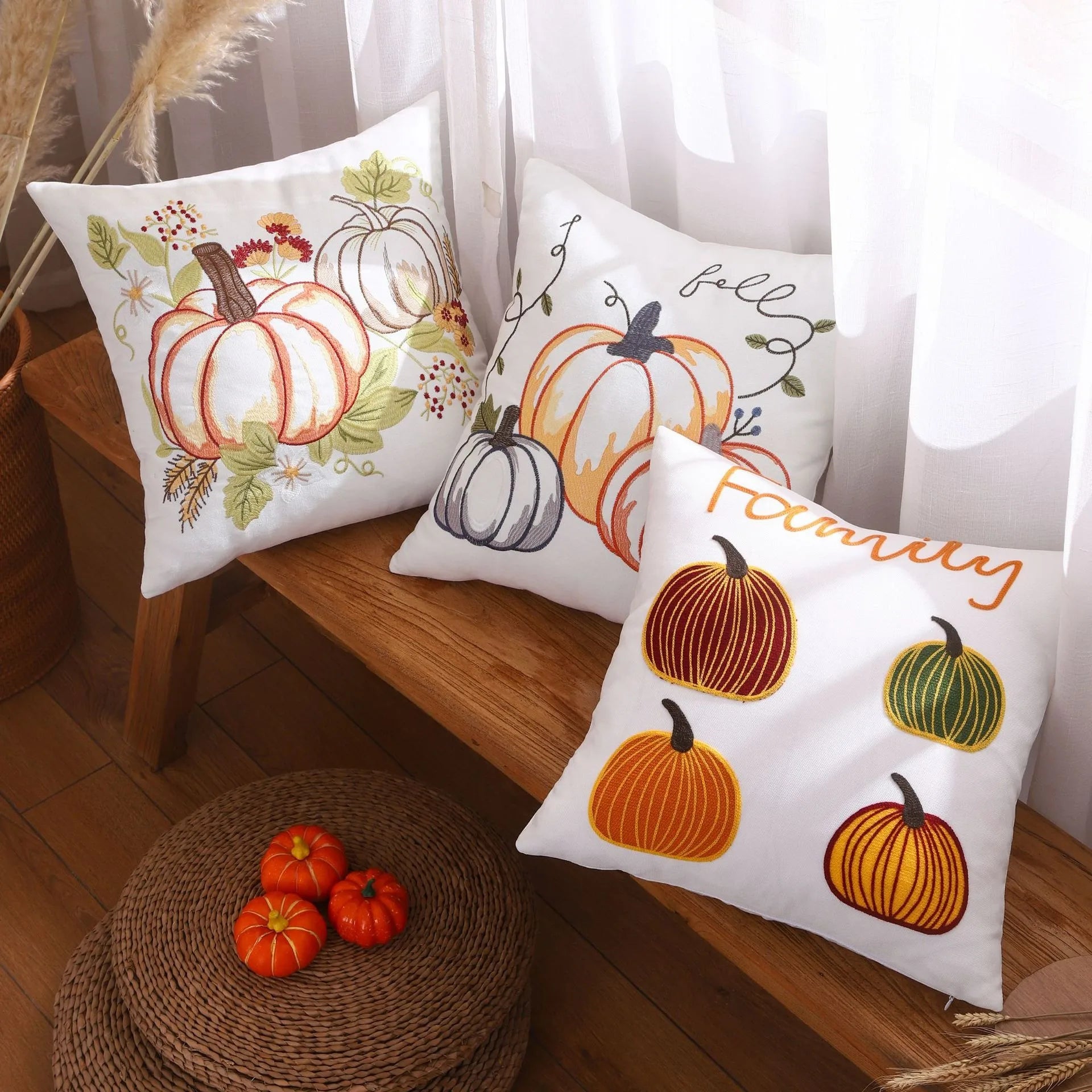 Autumn Pumpkin Cushion Cover