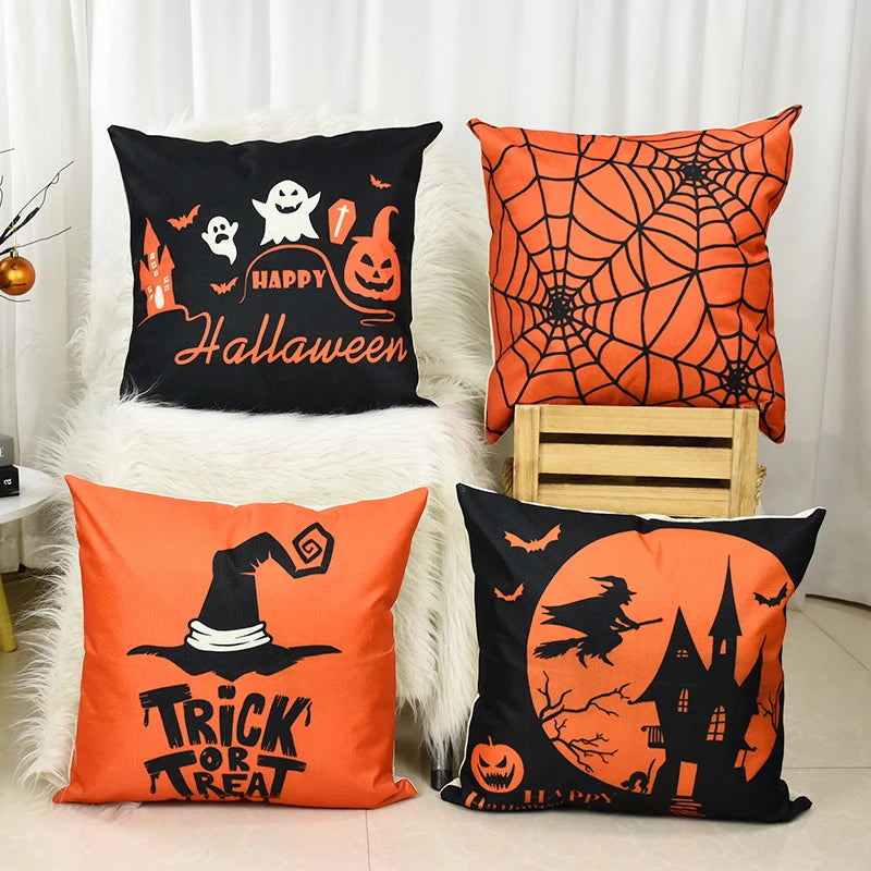 Halloween Pumpkin & Ghost Pillow Case