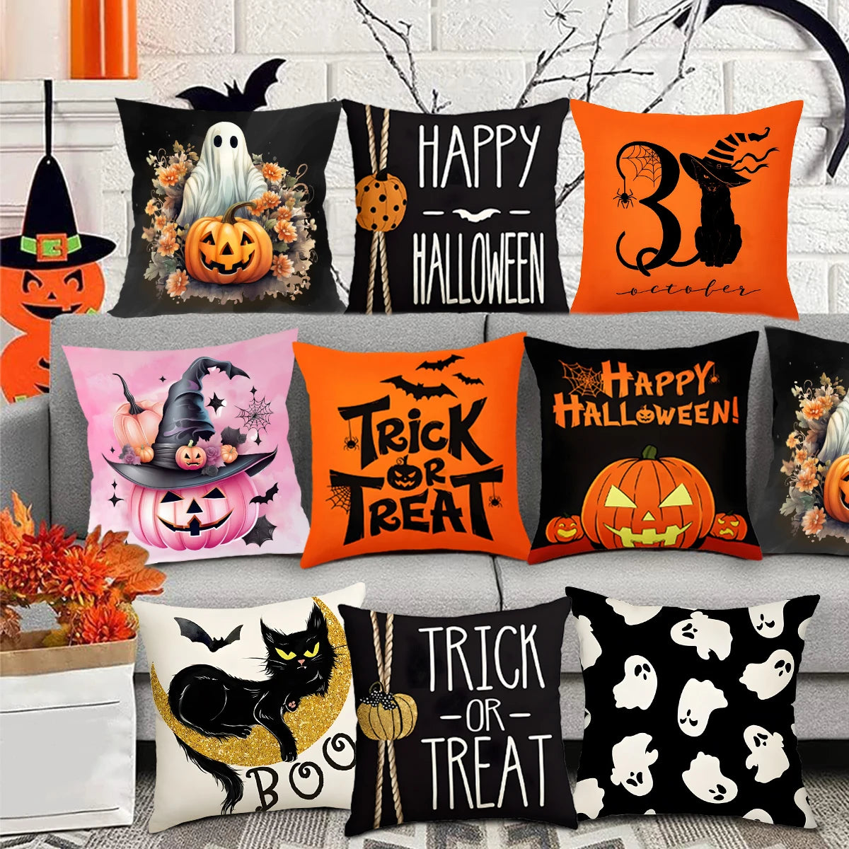 Happy Halloween Party Decorations Pillowcase