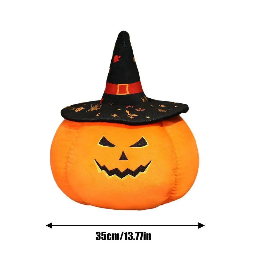 Witch Hat Pumpkin Plush Pillow