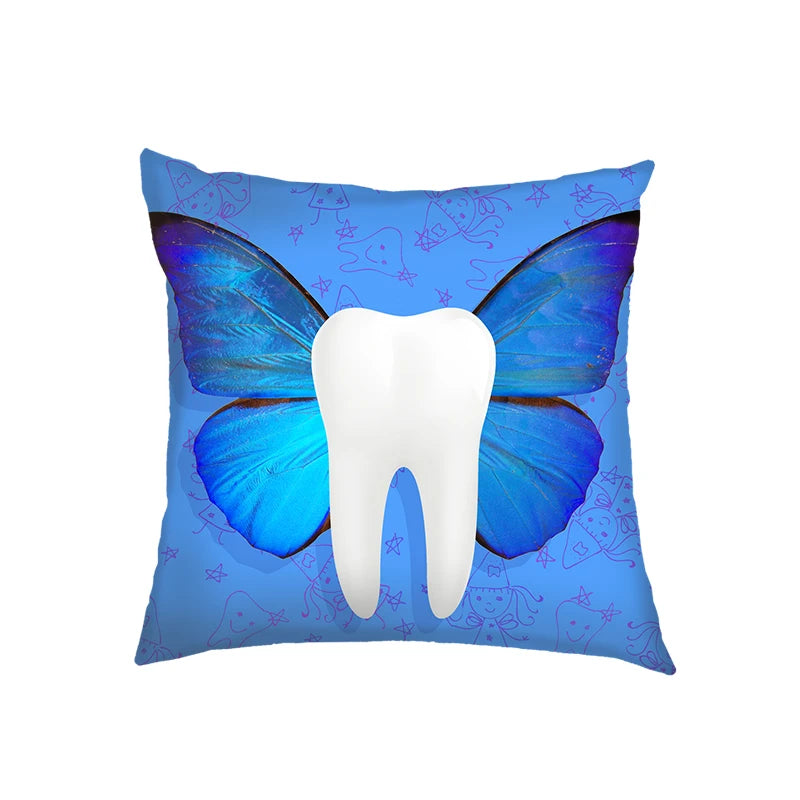 Cartoon Tooth / Teeth / Floss Cushion Covers Tooth Fairy Pillowcases Sofa Bedroom House Office Pillowcase Home Party Car Bedding