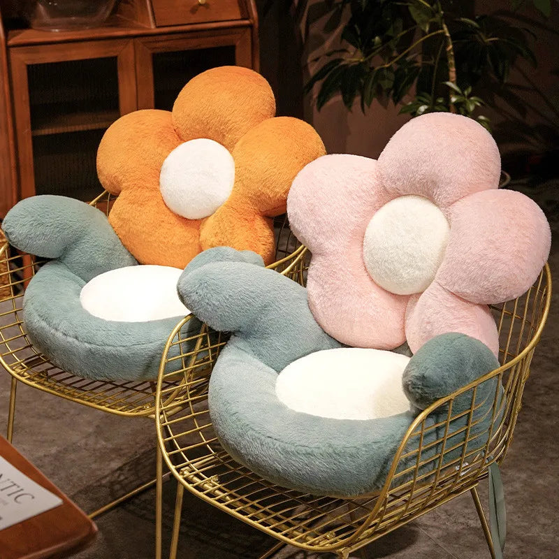 Creative Giant Five Petals Wrap Hip Plush Seat Cushion Cute Stuffed Flowers Sofa Pillow Plushie Toy Kawaii Room Deco Girls Gifts