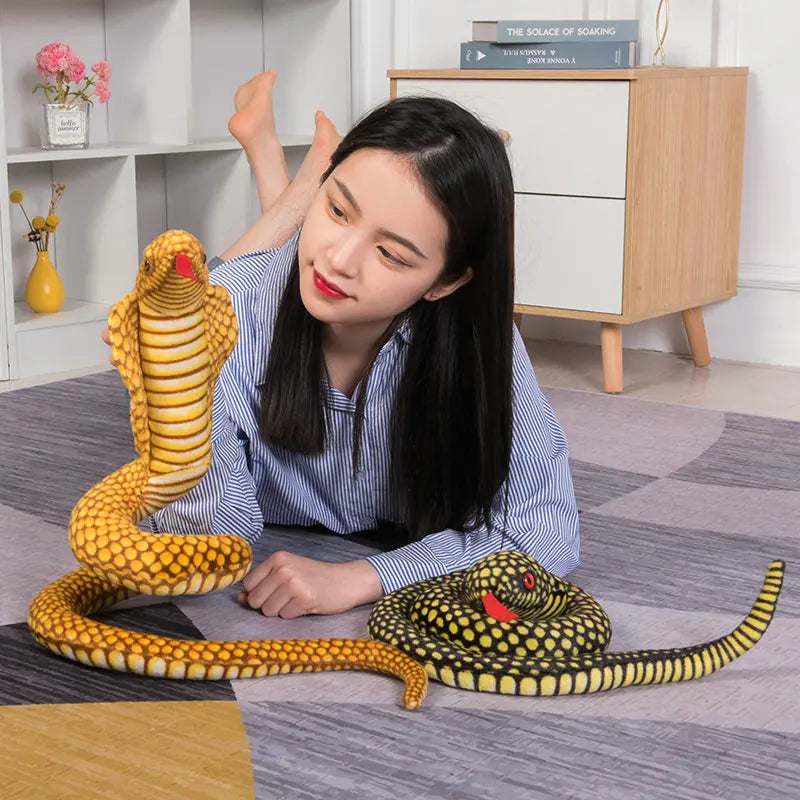 Plush Cobra Snake Pillow