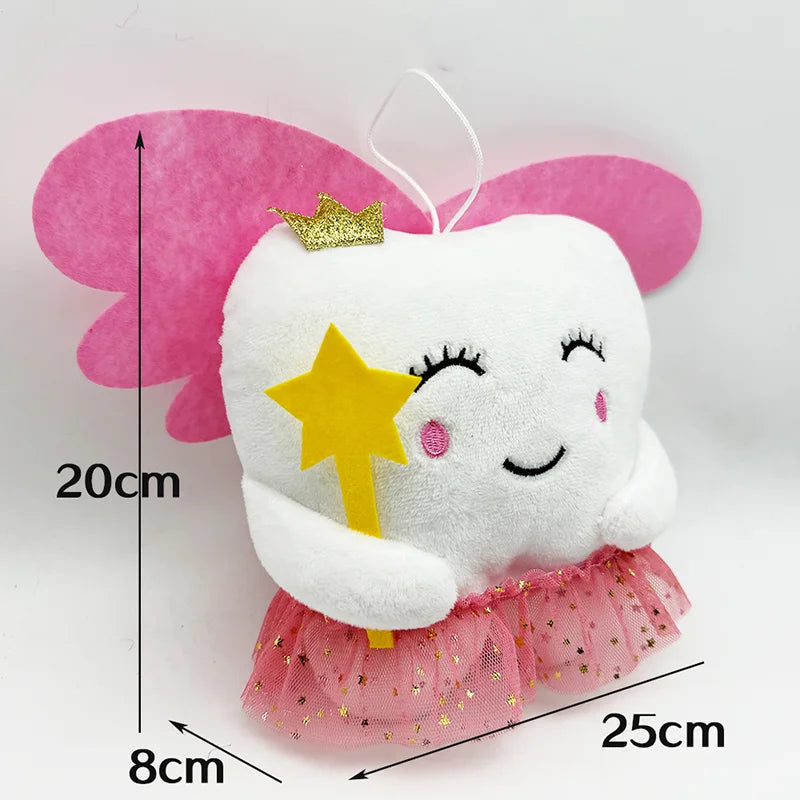 TreasuringU Tooth Fairy Plush Toys Cartoon Soft Stuffed Tooth Dolls Cute Car House Pillow Birthday Gift for Children Kids