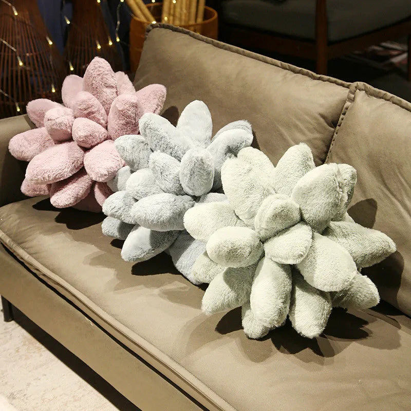 25/45cm Lifelike Succulent Plants Plush Toys Soft Doll Stuffed Green Potted Flowers Pillow Chair Cushion for Girls  Gift