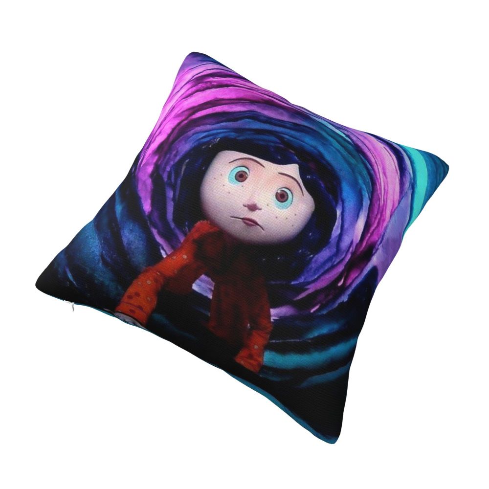 Coraline Horror Movie Cushion Cover