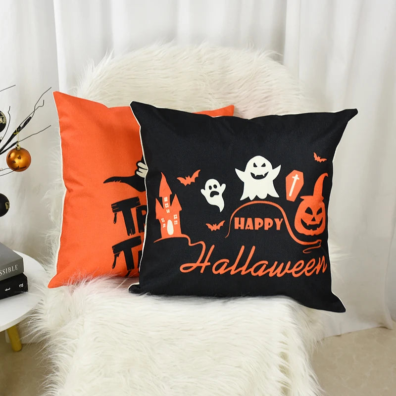 Halloween Pumpkin & Ghost Pillow Case