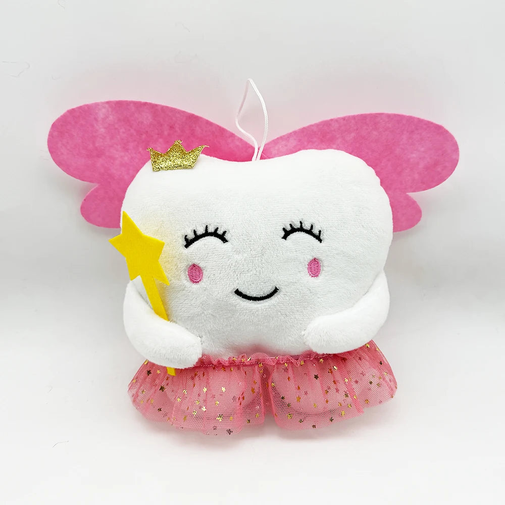 TreasuringU Tooth Fairy Plush Toys Cartoon Soft Stuffed Tooth Dolls Cute Car House Pillow Birthday Gift for Children Kids