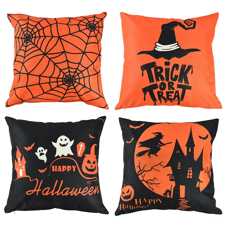 Halloween Pumpkin & Ghost Pillow Case