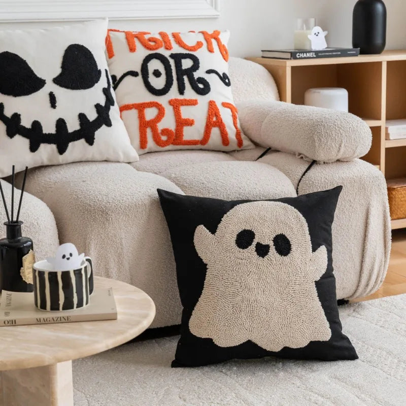 Modern Halloween Throw Pillow