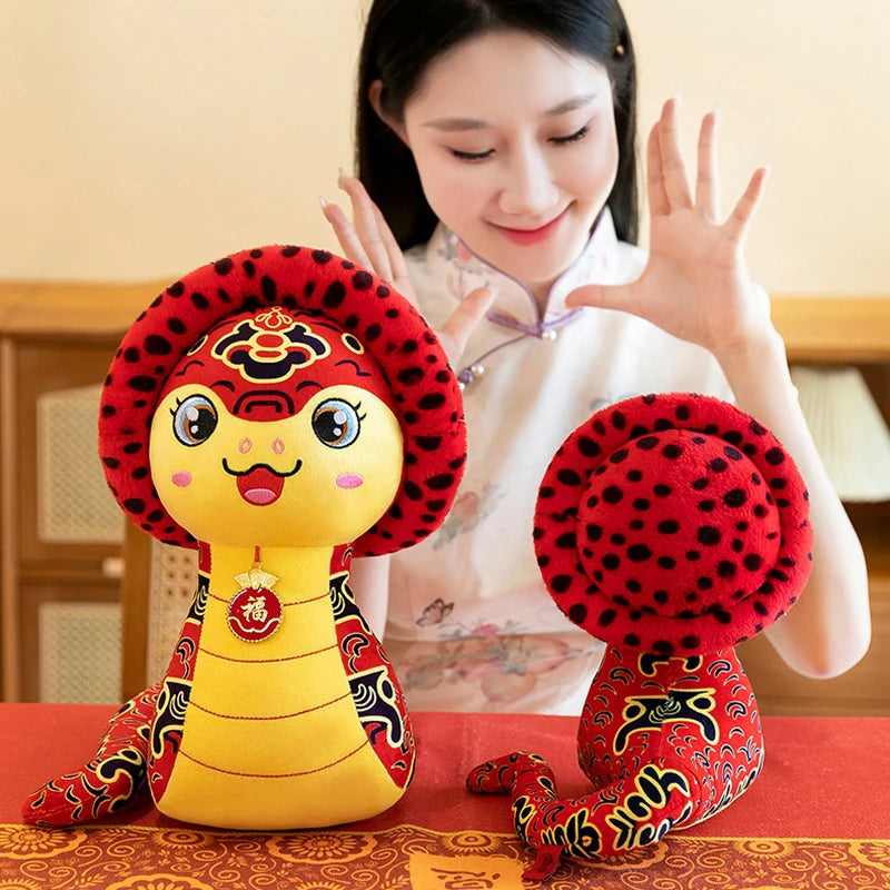 Guofeng Snake Plush Pillow