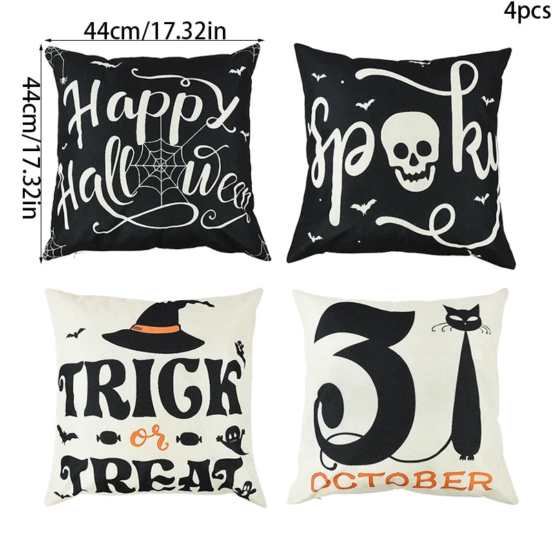 Halloween Linen Cushion Cover