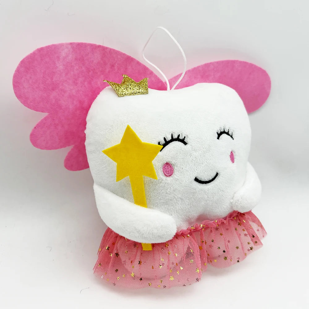 TreasuringU Tooth Fairy Plush Toys Cartoon Soft Stuffed Tooth Dolls Cute Car House Pillow Birthday Gift for Children Kids