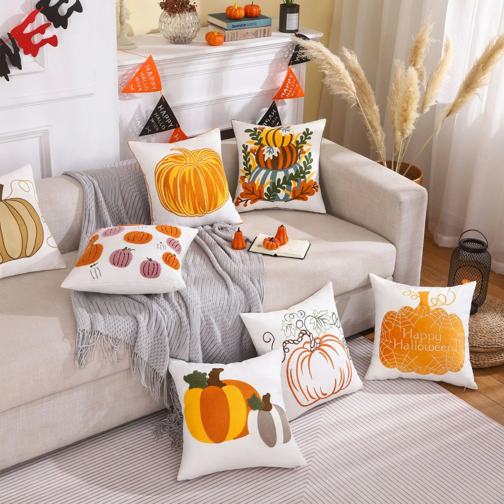 Autumn Pumpkin Cushion Cover