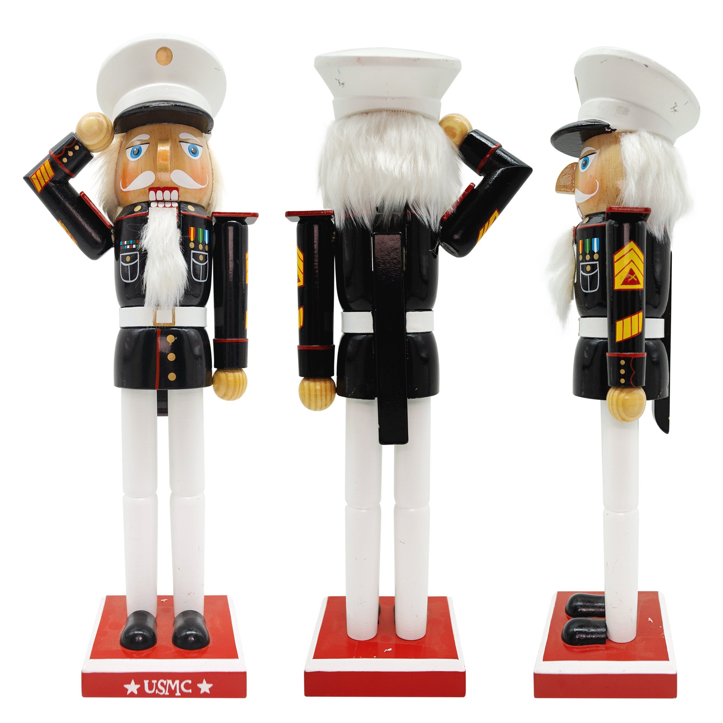 Wooden Nutcrackers Christmas Decoration Figures Home Decor (Marine Corps)