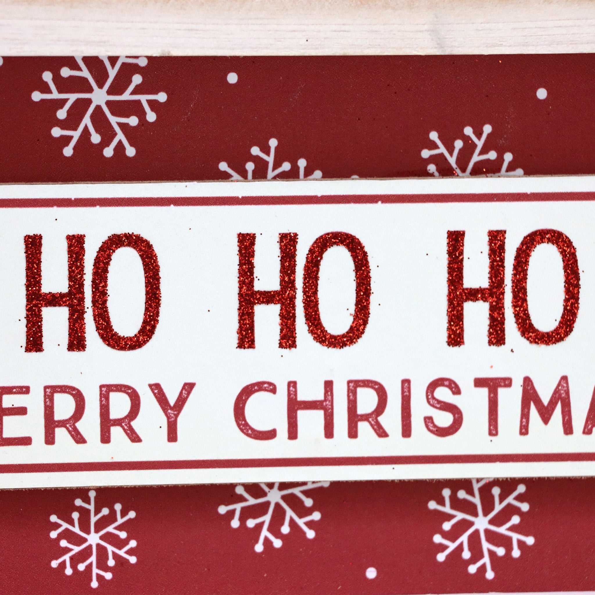 Ho Ho Ho Merry Christmas Decor Sign with Base