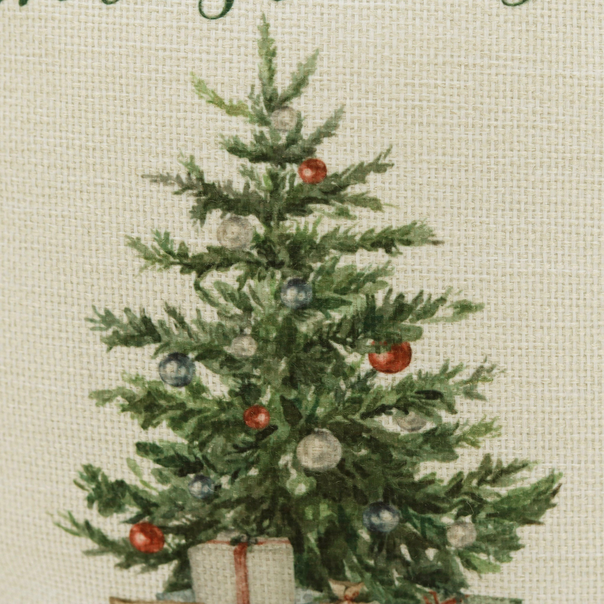 Merry Christmas Tree Print Love Joy Peace Fabric Door Stop