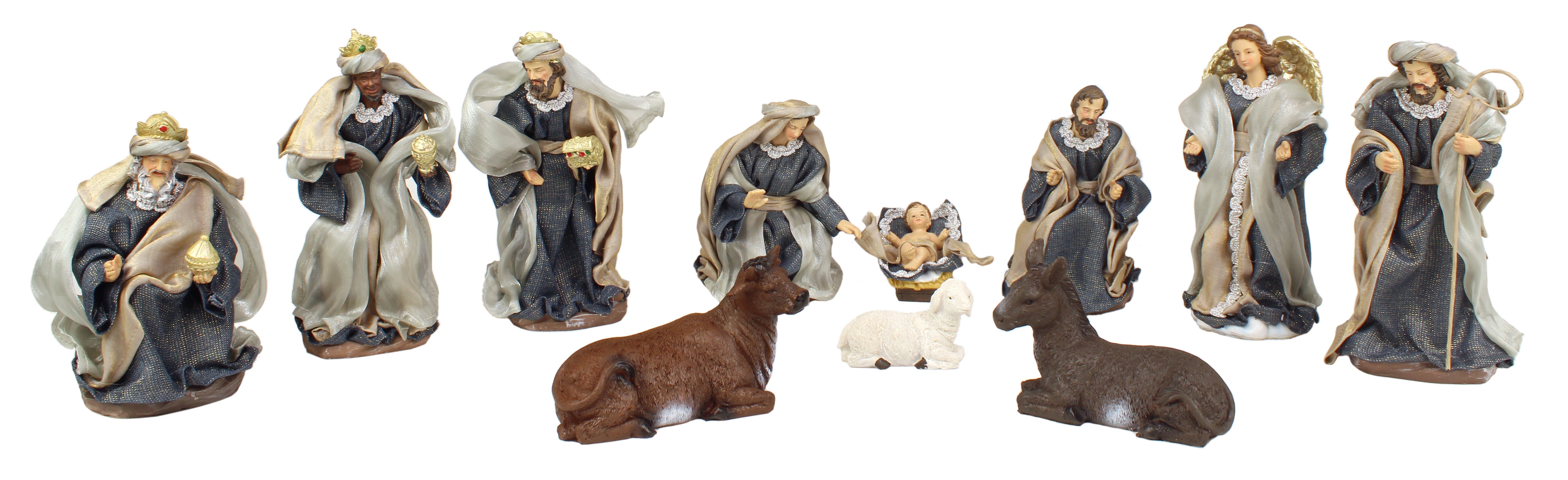 8" Nativity Scene- 3 Colors Available