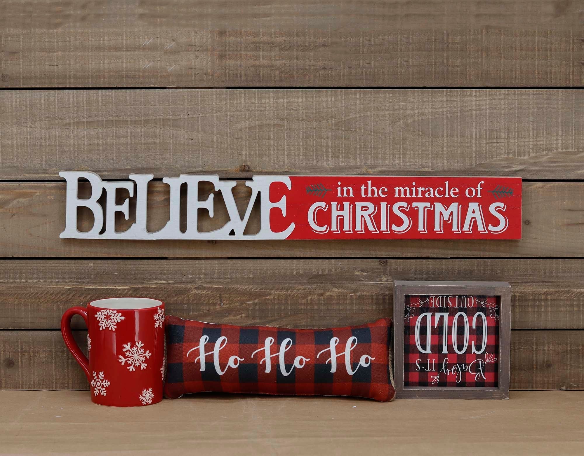 Believe in the Miracle of Christmas Wood Wall Plaque