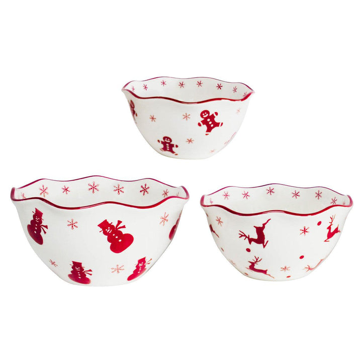 Winterfest 3 Piece Candy Bowl Set