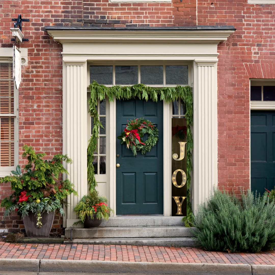 5' "JOY" lighted Porch Sign