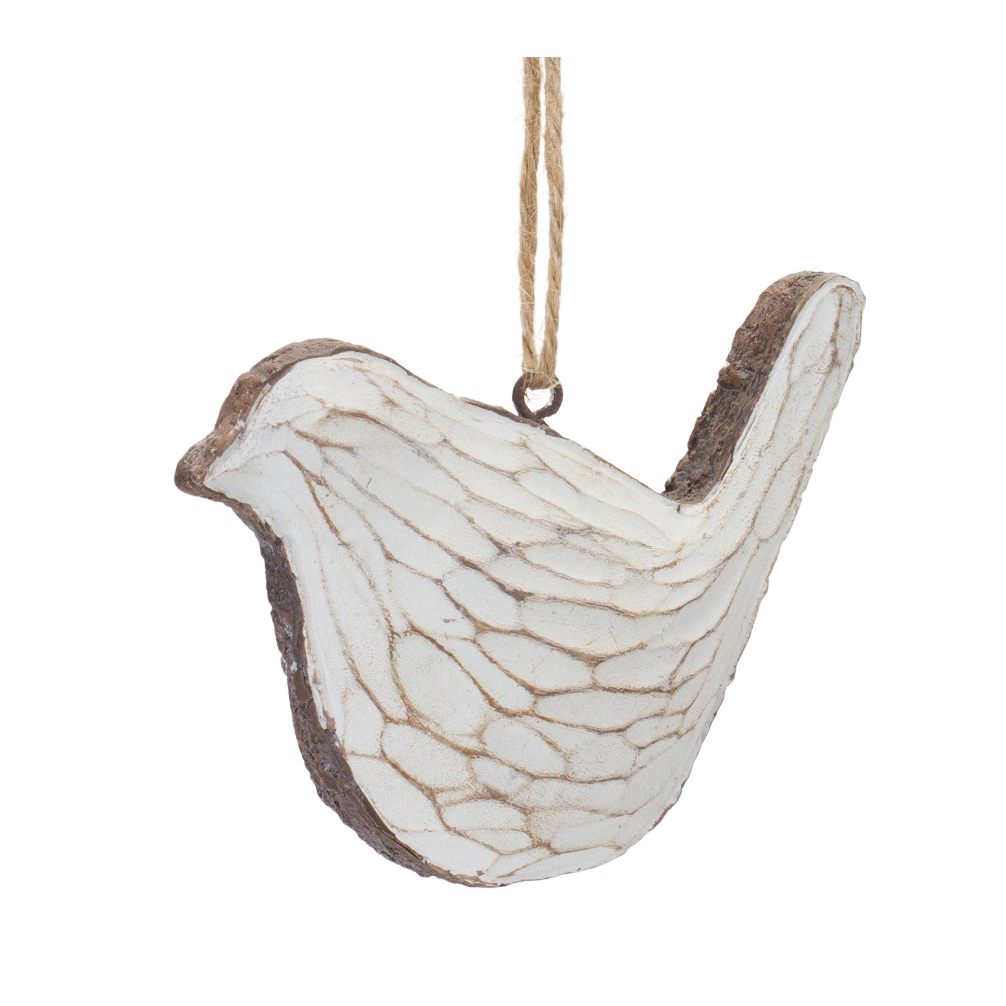 Carved Bird Ornament (Set of 12)