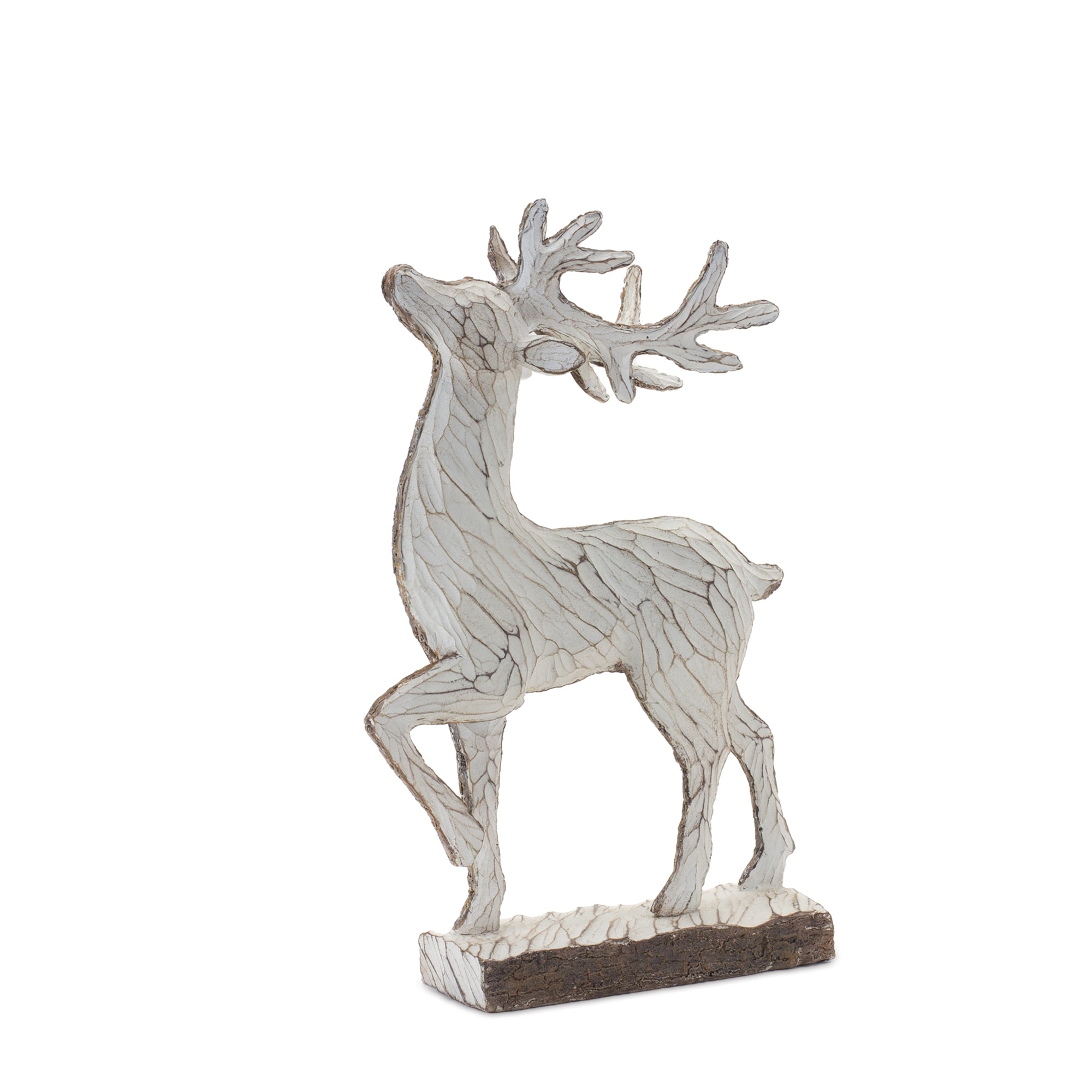 Carved Deer Decor (Set of 2)