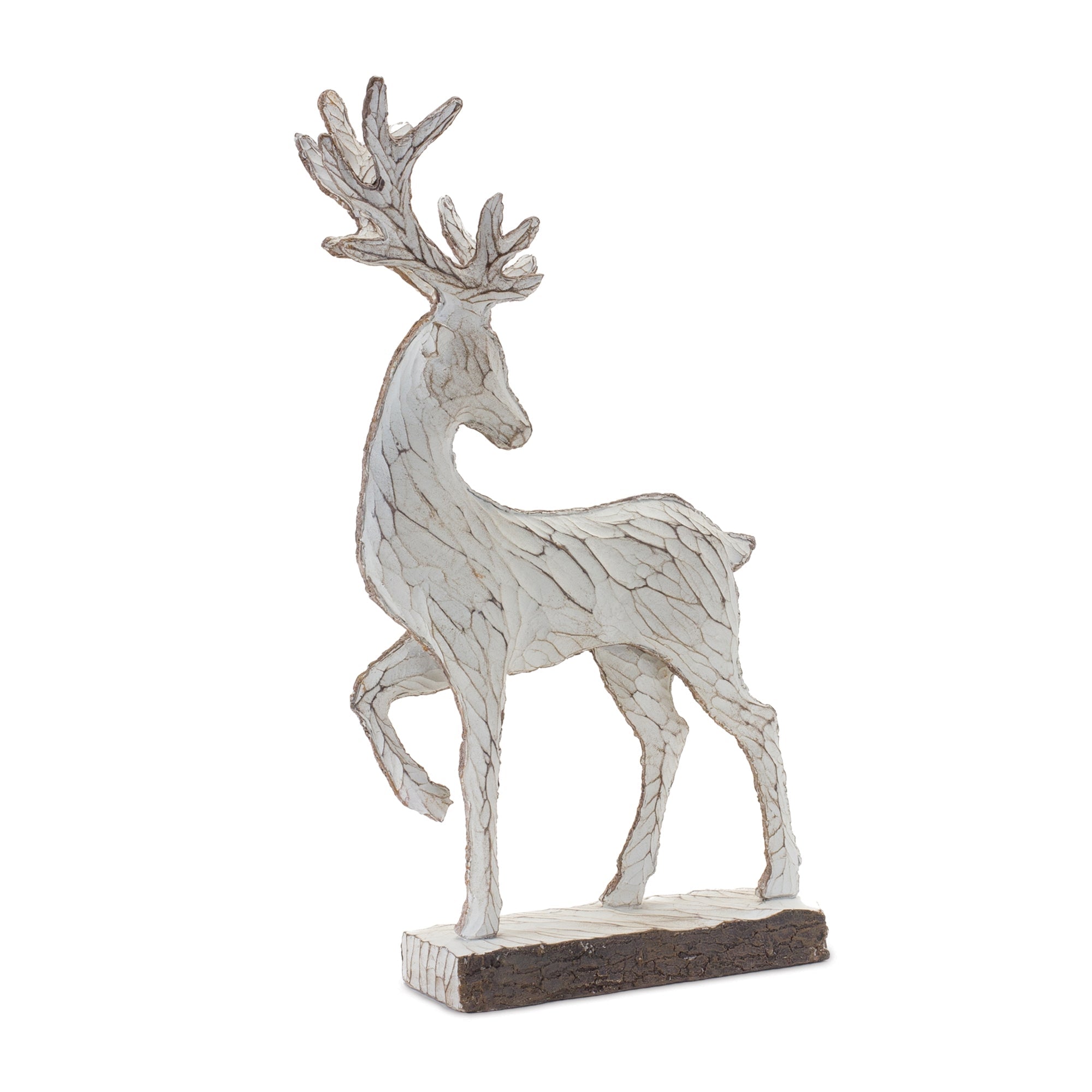 Carved Deer Decor (Set of 2)