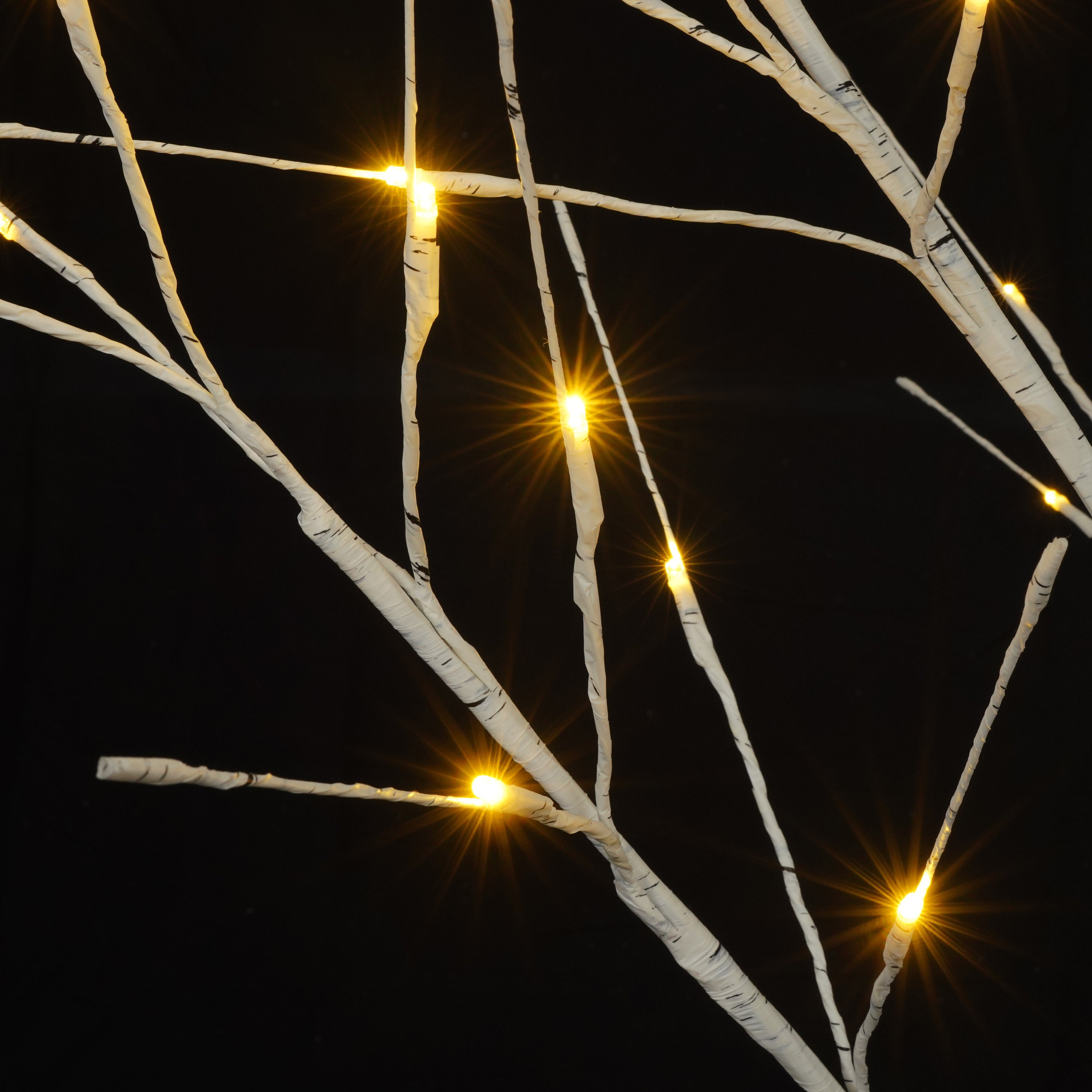 Pre-lit Birch Tree Set of 3- 4FT 48 LED/5FT 72 LED/6FT 96 LED