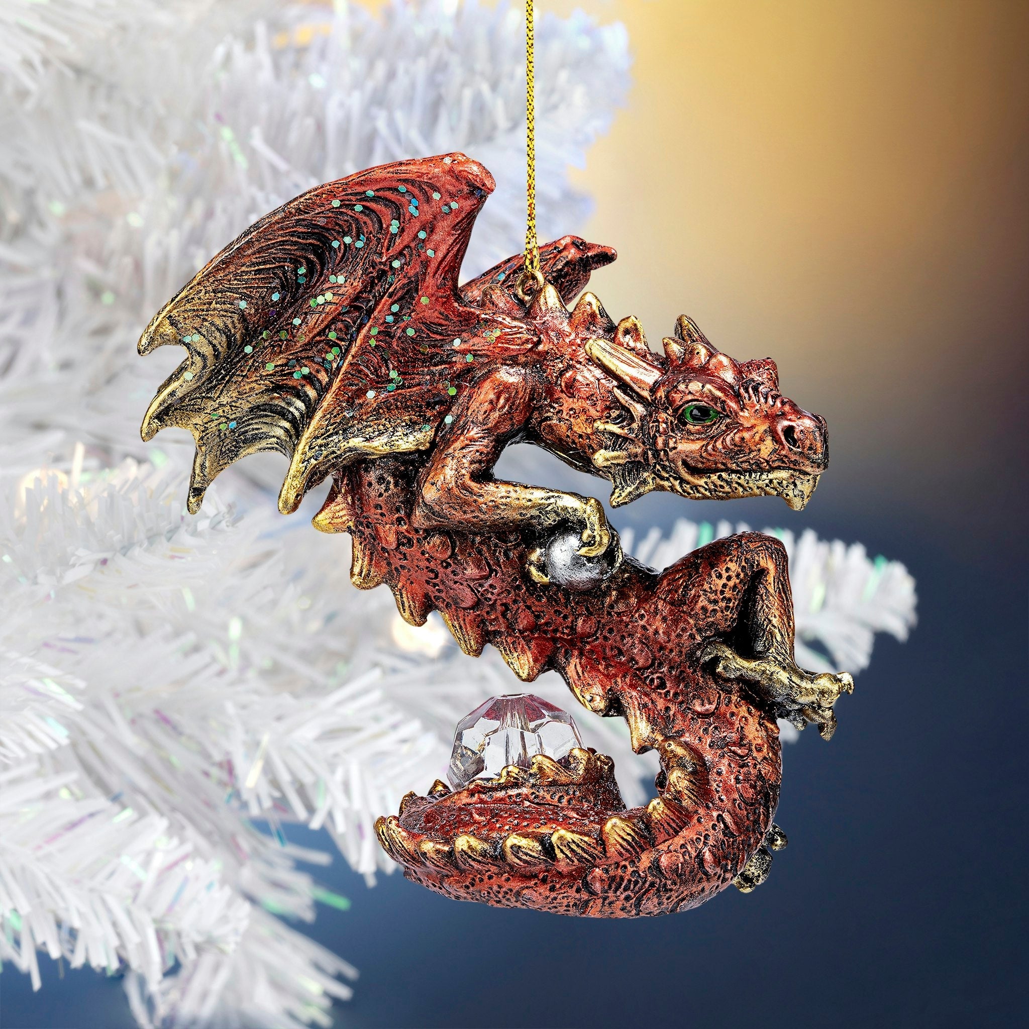 Christmas Light Protector Dragon 2021 Gothic Holiday Ornament: Each