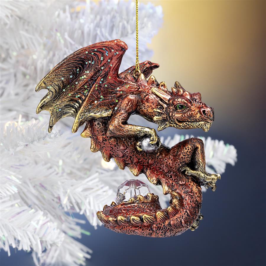 Christmas Light Protector Dragon 2021 Gothic Holiday Ornament: Each