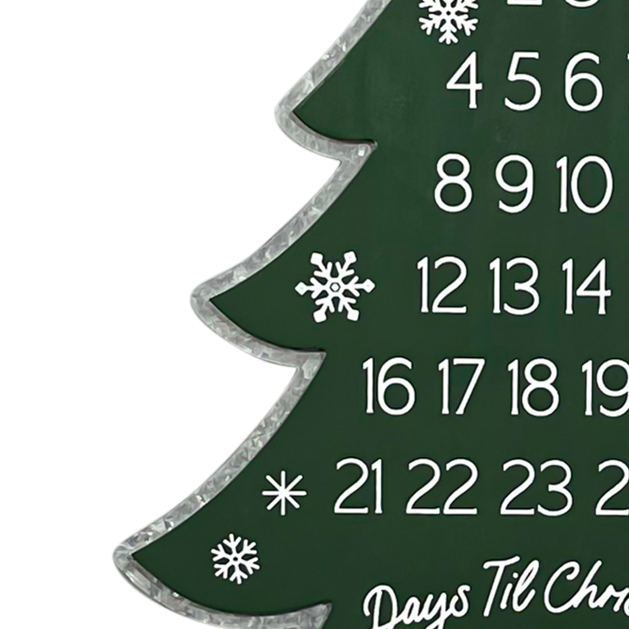 Christmas Tree Countdown Wood and Metal Advent Calender