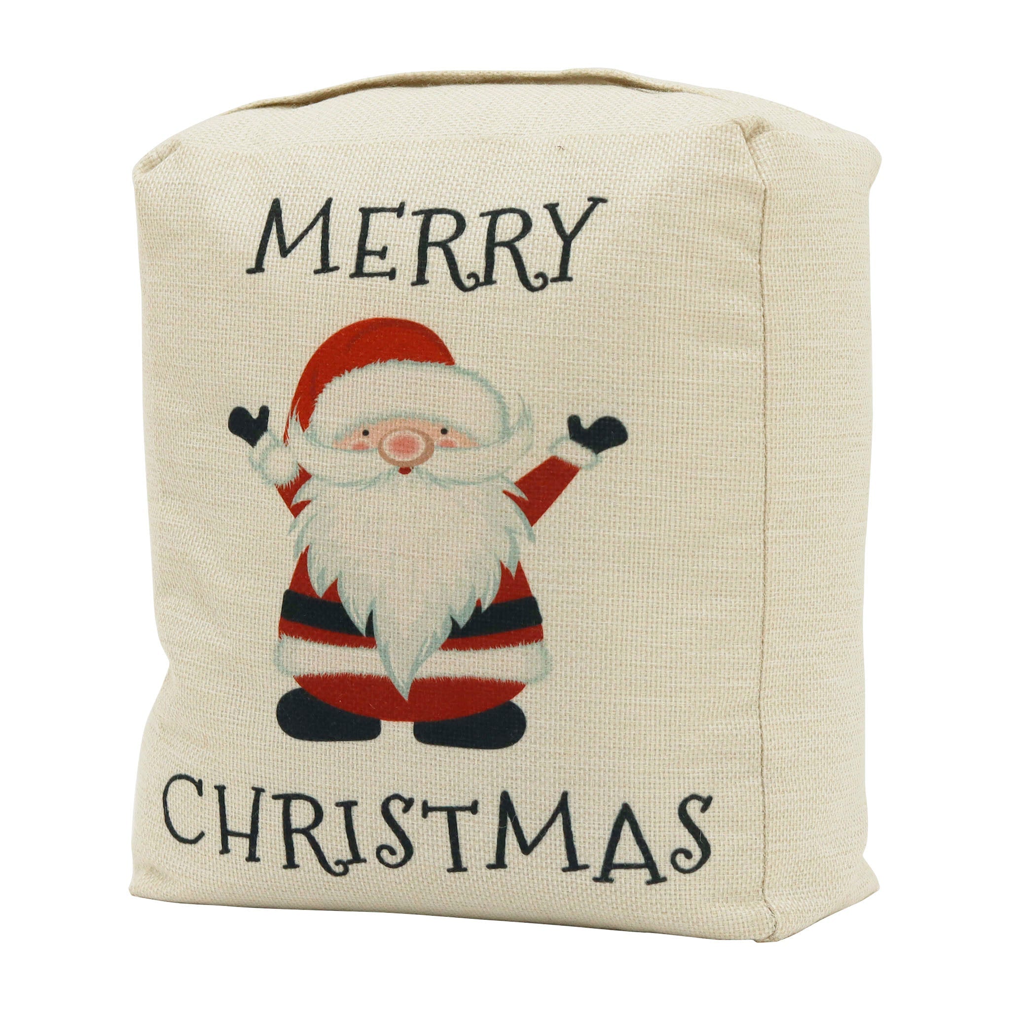 Merry Christmas Christmas Fabric Door Stop with Handle