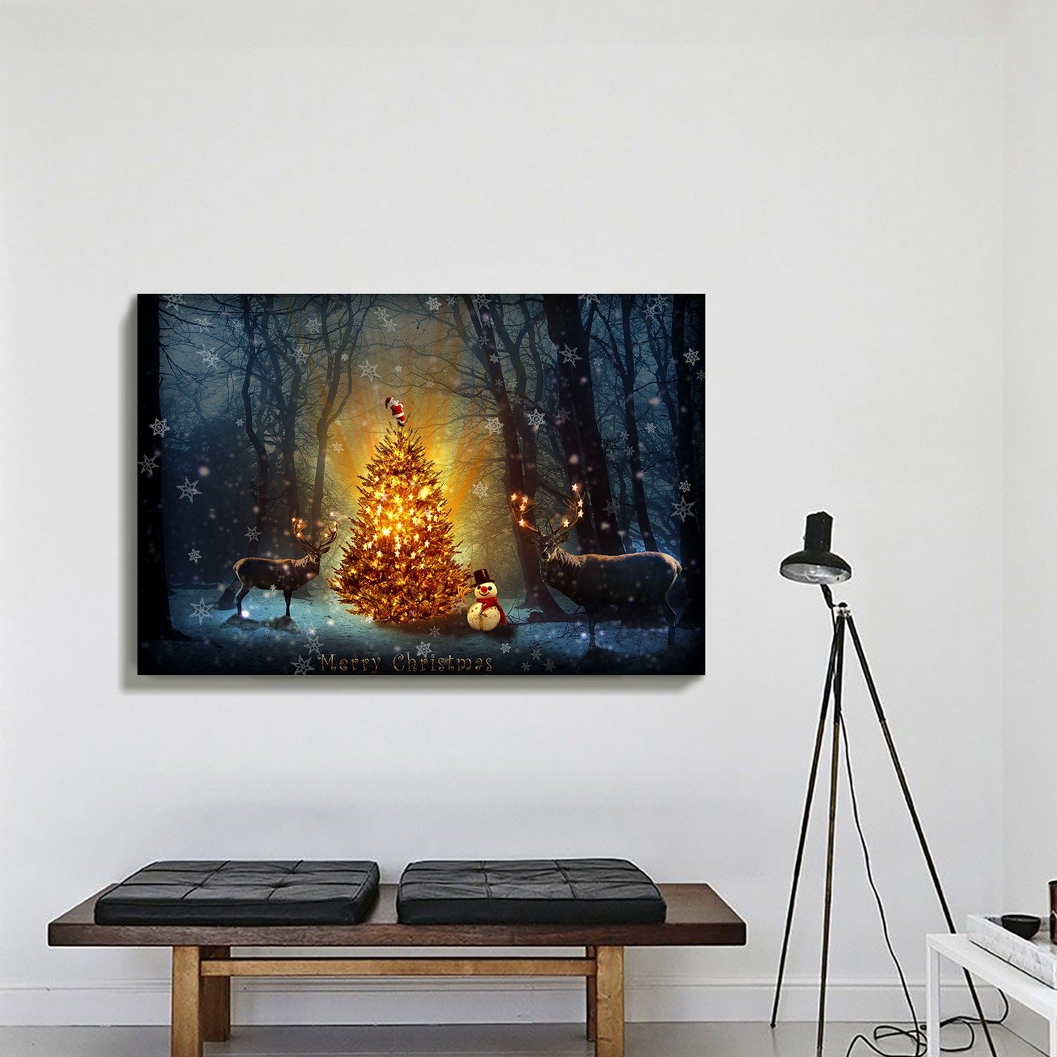 Christmas Canvas  Gold Christmas Tree Paintings