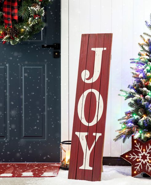 Christmas 42''H Wooden "JOY" Porch Sign Decor