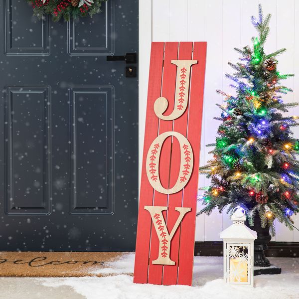 Christmas 42''H Wooden "JOY" Porch Sign Decor