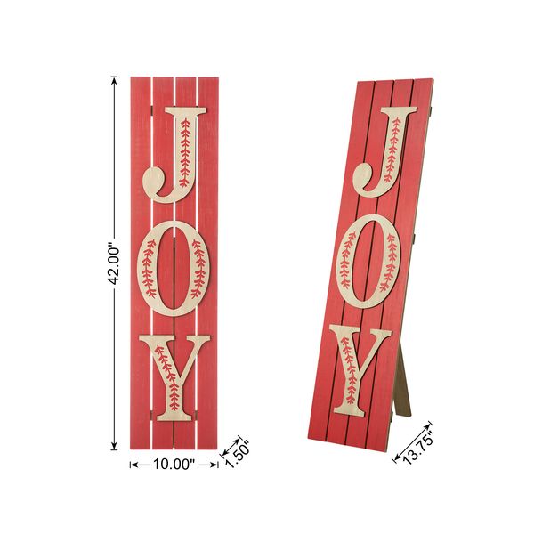 Christmas 42''H Wooden "JOY" Porch Sign Decor